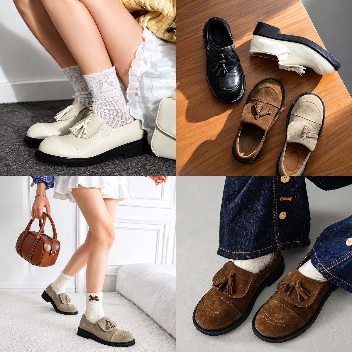 The Intellectual Loafers — Women’s Classic Slip-On Low-Heel Preppy Shoes